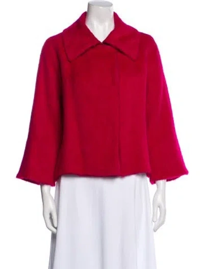 Pre-owned Max Mara Alpaca Jacket In Pink