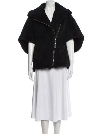 Pre-owned Max Mara Alpaca Jacket W/ Tags In Black