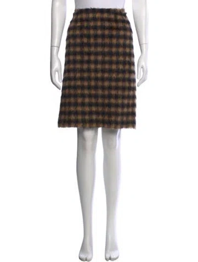 Pre-owned Max Mara Alpaca Mini Skirt In Black