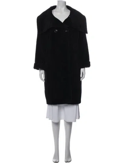 Pre-owned Max Mara Alpaca Peacoat In Black