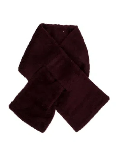 Pre-owned Max Mara Alpaca Shawl W/ Tags In Burgundy