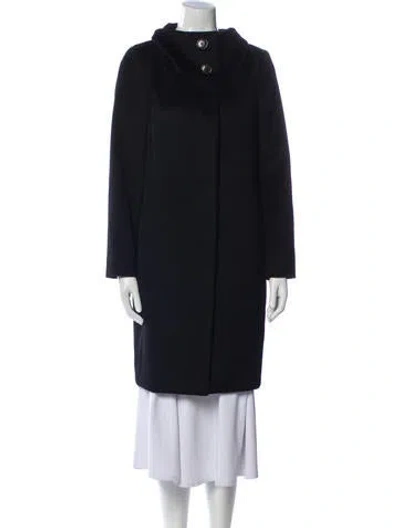 Pre-owned Max Mara Alpaca Trench Coat In Black