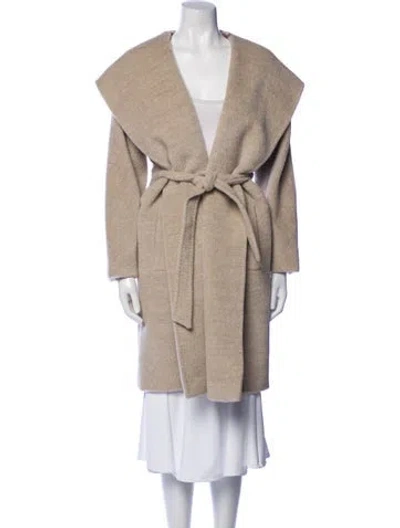 Pre-owned Max Mara Alpaca Trench Coat In Neutral