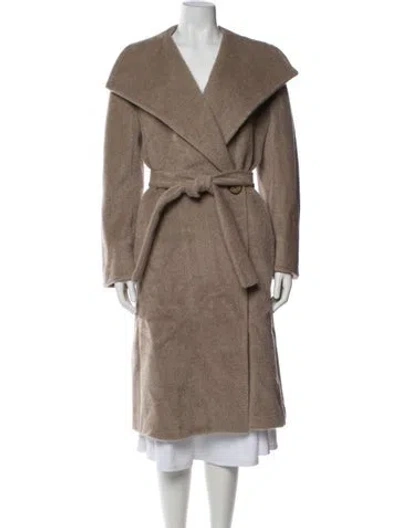Pre-owned Max Mara Alpaca Trench Coat In Neutral