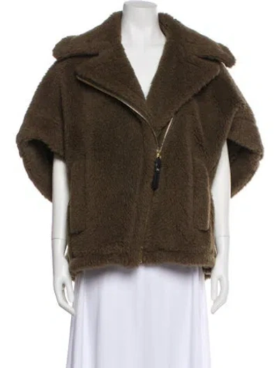 Pre-owned Max Mara Alpaca Vest In Green
