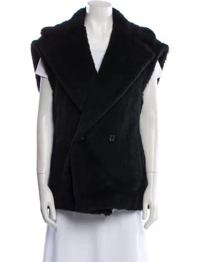 Pre-owned Max Mara Alpaca Vest W/ Tags In Black