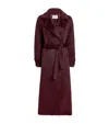 Max Mara Albata Belted Alpaca And Wool-blend Coat In Red