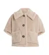 Max Mara Newtzero Virgin Wool-blend Cape In Beige