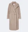 Max Mara Alpaca-wool-silk Teddy Bear Coat In Animal Print