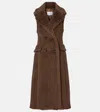 Max Mara Marrone Bronzo Alpaca Coat In Brown