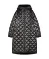 Max Mara Alpaca Wool And Wool Double-sided Down Jacket In Black