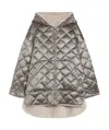 Max Mara Alpaca Wool And Wool Double-sided Down Jacket In Gray