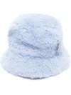 Max Mara Alpaca-wool Bucket Hat In Blue