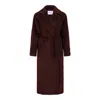Max Mara Alpaca Wool Ciliegia Coat In Burgundy