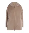 Max Mara Alpaca-wool Reversible Jacket In Brown