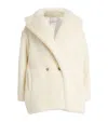 Max Mara Olga Double-breasted Wool Coat In White