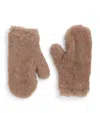 Max Mara Alpaca-wool-silk Gloves In Brown