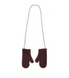 Max Mara Alpaca-wool-silk Mittens In Brown