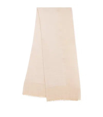 Max Mara Alpaca Wool-silk Scarf In Neutral