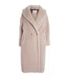 Max Mara Alpaca-wool-silk Teddy Bear Coat In Sand