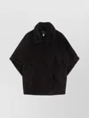 Max Mara Alpaca Wool Teddy Cape With Silk Base