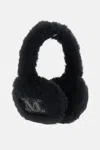 Max Mara Alpaca And Wool Teddy Fabric Earmuffs In Black