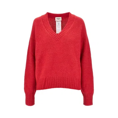 Max Mara Alpaca Wool-blend Knitted Sweater In Red