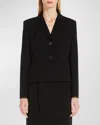 Max Mara Alpino Single-breasted Patch Pocket Jacket In Black