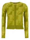 Max Mara Pistachio Green Nylon Blend Alvaro Cardigan In Green