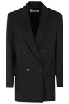 Max Mara Kent Double-breasted Coat In Black