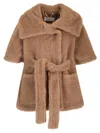 Max Mara Women Amato Teddy Cape With Belt