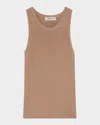 Max Mara Amburgo Rib Tank Top In Nude
