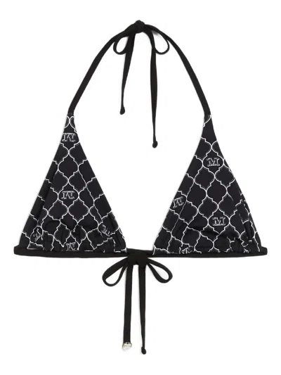 Max Mara Amedea Monogram-print Biquini Top In Multi