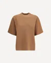 Max Mara Brown Polyester T-shirt In Brown