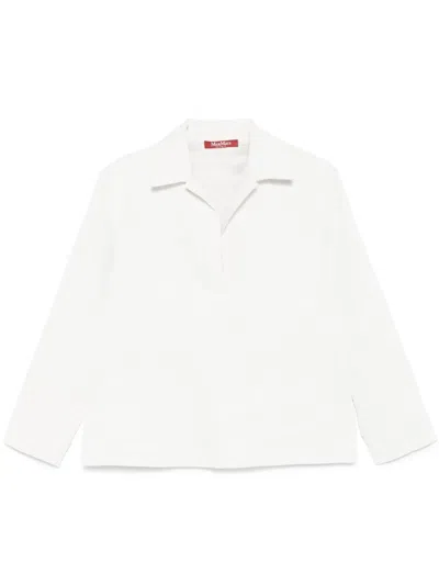Max Mara Amico Polo Top In Neutrals