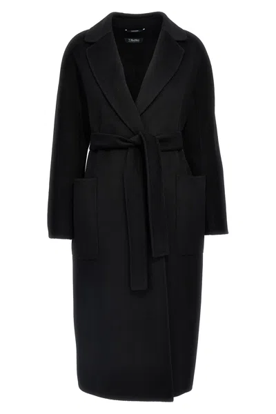 Max Mara Black Paolore Coat In 013 Black