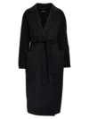 Max Mara Black Paolore Coat In Black
