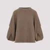 Max Mara Virgin Wool Cashmere Blend Sweater In Brown