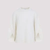 Max Mara Crossover Detail Oversized Wool And Cashmere Sweater Clothing In Burgundy