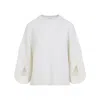 Max Mara Oversized Wool And Cashmere Sweater Knitwear White In White