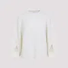 Max Mara Crossover Detail Oversized Wool And Cashmere Sweater Clothing In White
