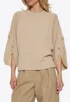Max Mara Ampex Oversized Wool Blend Sweater In Neutral