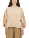 Max Mara Oversized Wool And Cashmere Sweater In Neutral