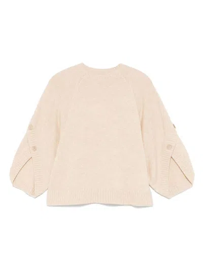 Max Mara 'ampex' Sweater In Hazelnut-colored Virgin Wool  In Neutral