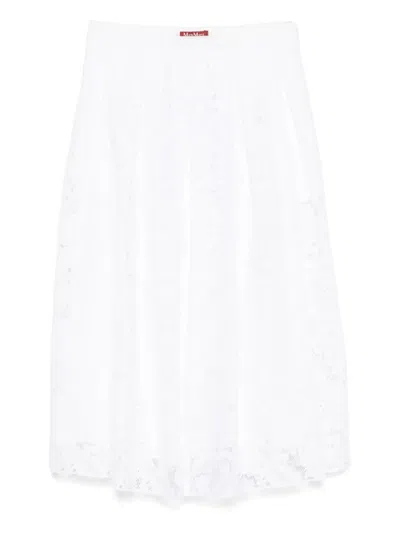 Max Mara Ampezzo Laced Skirt In White