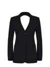 Max Mara Backless Jacket With Pockets And Lapel