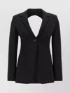 Max Mara Backless Jacket With Pockets And Lapel