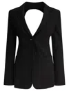Max Mara Backless Jacket With Pockets And Lapel