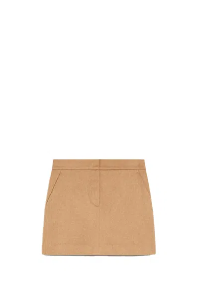 Max Mara Ancella Skirt In Camel