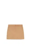 Max Mara Ancella Straight Hem Mini Skirt In Camel
